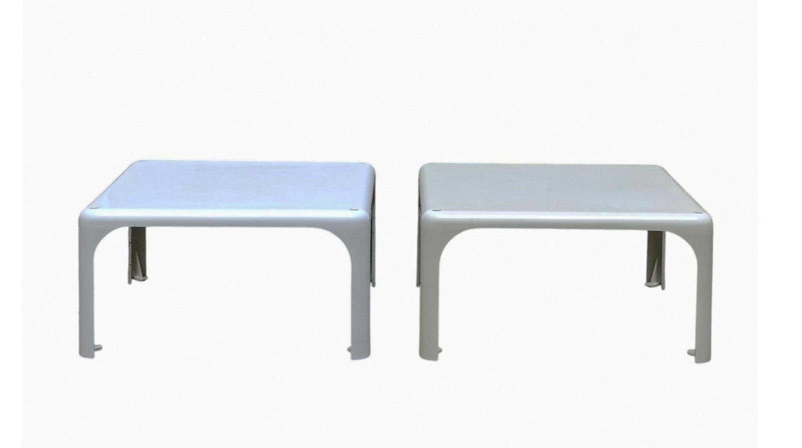 Vico Magistretti For Artemide Pair Of Stackable Coffee Tables "Demetrio 45," 1970 photo Furniture
