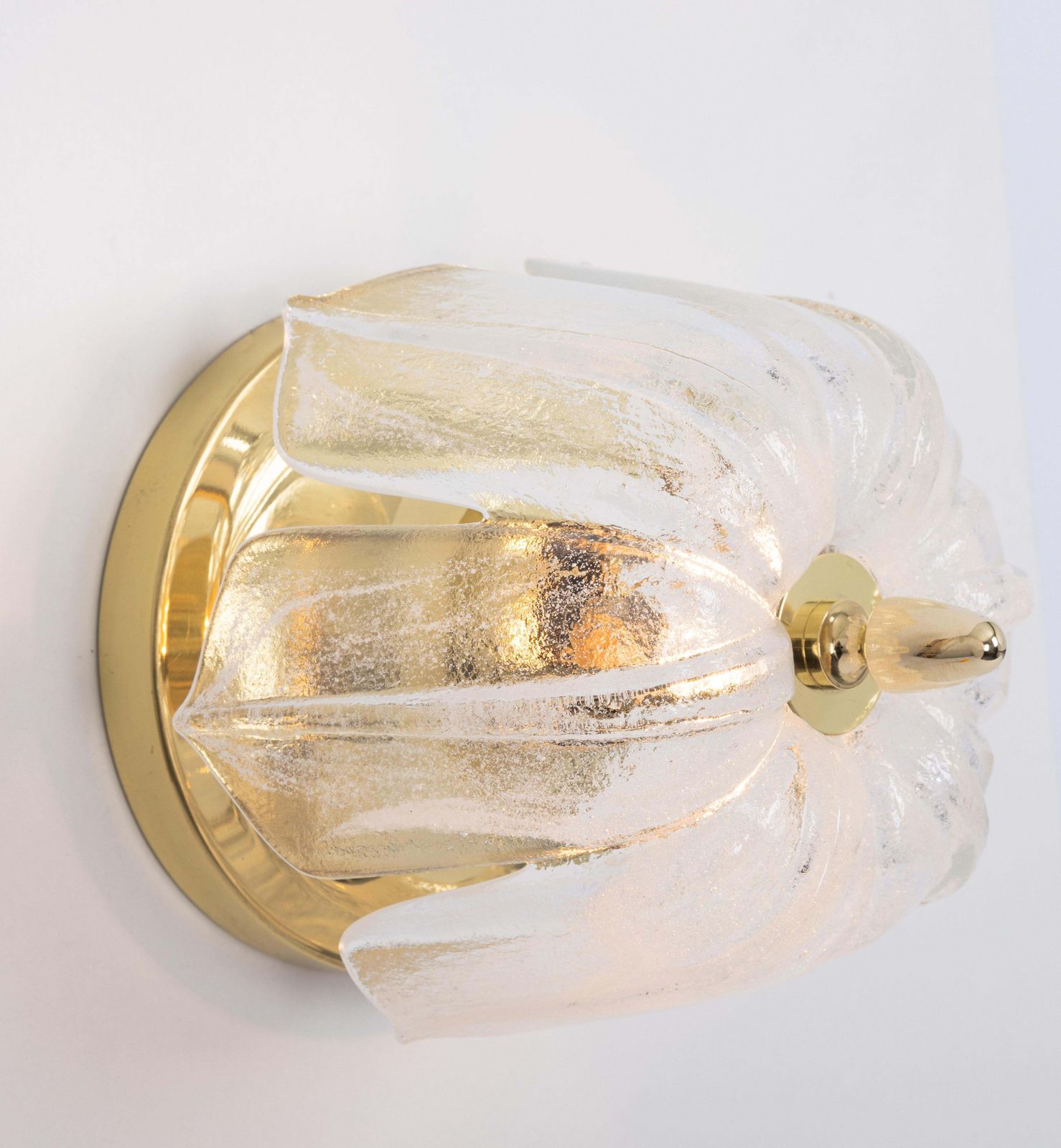 1 Of 6 Petite Round Murano Glass Flush Mount By Limburg, Germany, 1970s photo Lighting