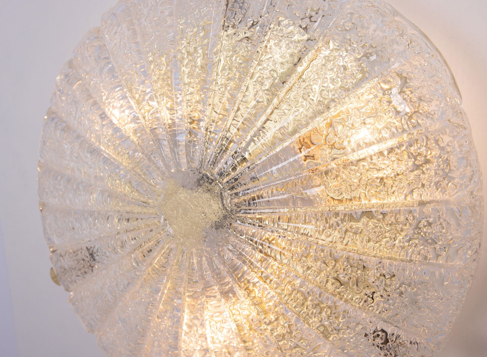 photo furniture 1 Of 2 Petite Brass Flushmount Murano By Hillebrand, Germany, 1970s