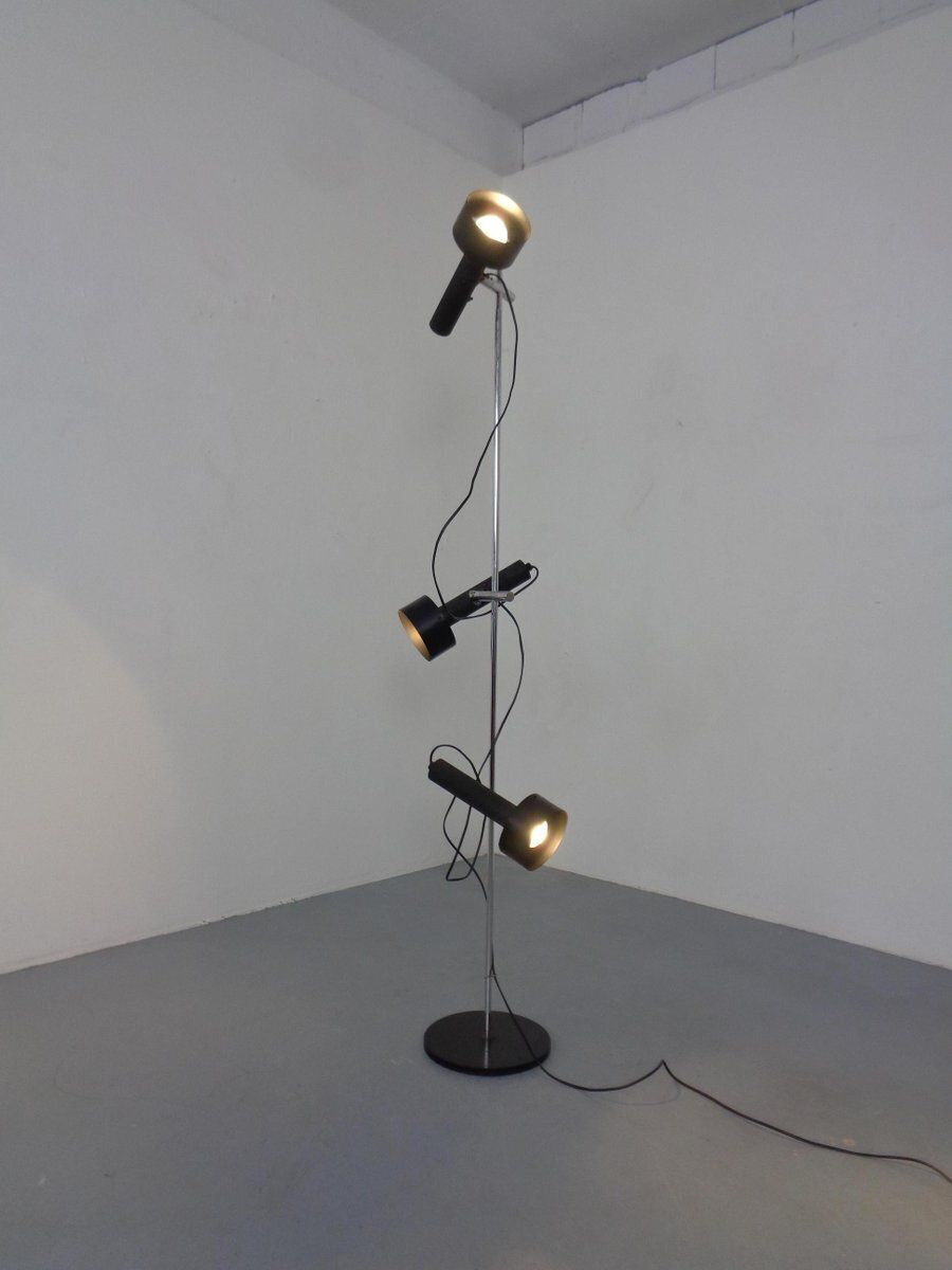Adjustable 3 Spot Floor Lamp By Edi Franz For Swiss Lamps, Switzerland, 1960s photo for sale