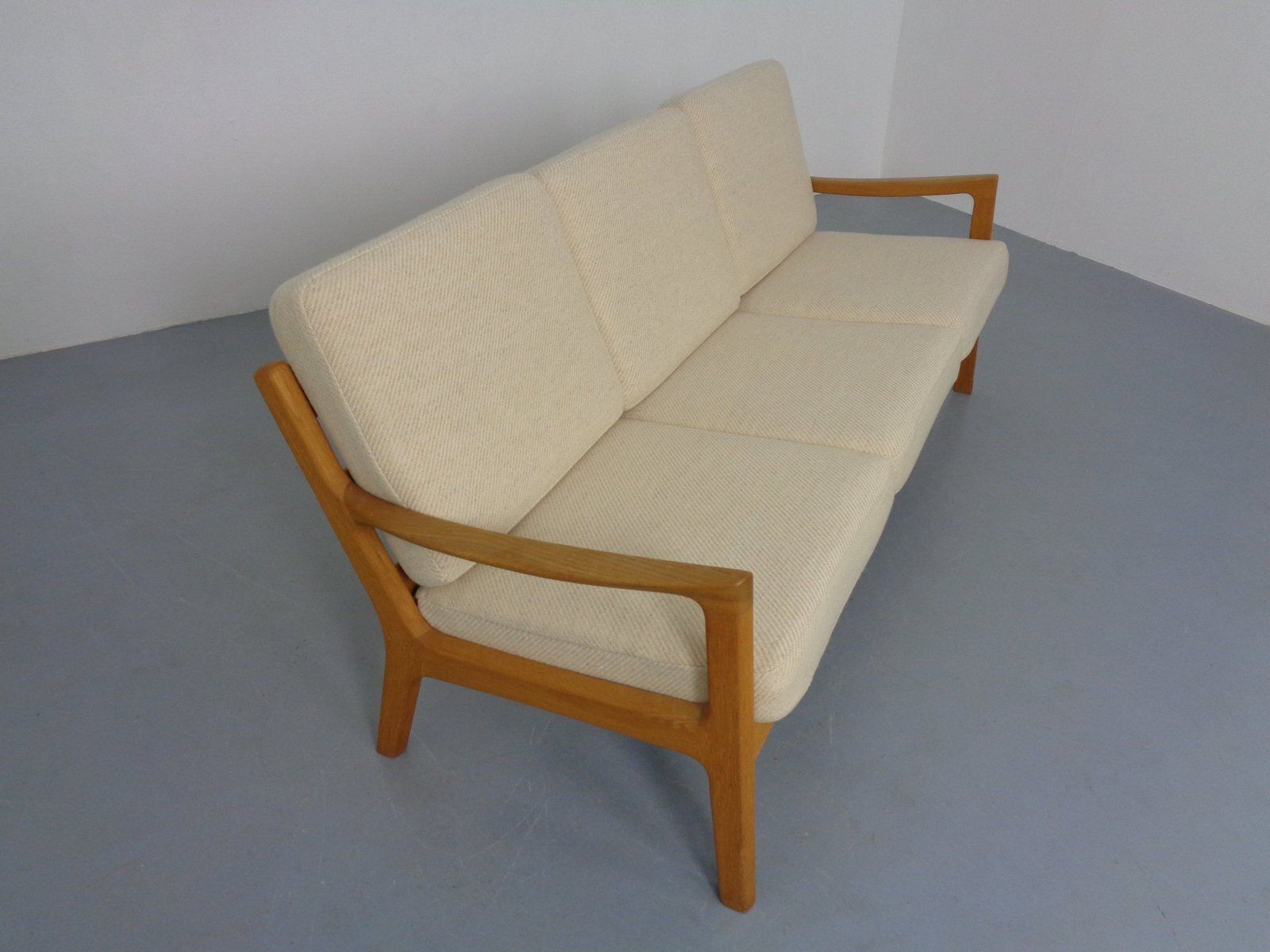 Senator Sofa In Oak By Ole Wanscher For Poul Jeppesen, Denmark, 1960s photo for sale