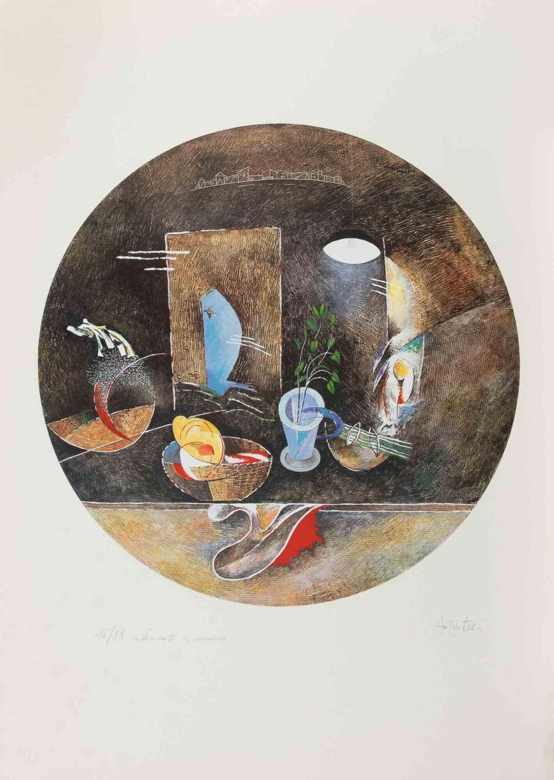 Mariangelo Zappitellistill Life   Lithograph By Mariangelo Zappitelli   1980s1980s