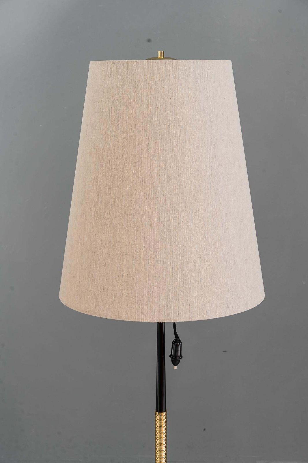 Rupert Nikoll Floor Lamp With Fabric Shade Vienna Around 1950s photo for sale