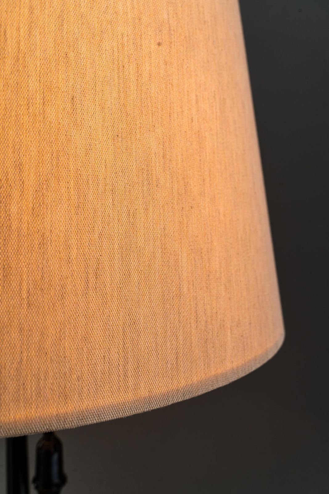 photo vintage Rupert Nikoll Floor Lamp With Fabric Shade Vienna Around 1950s
