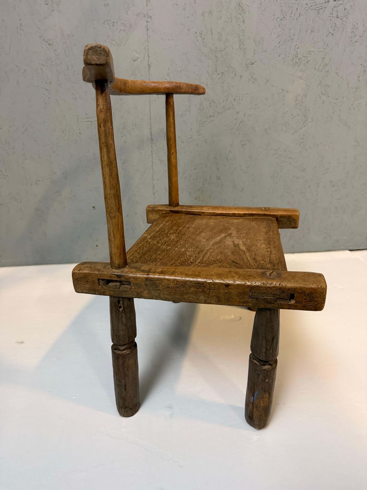 photo buy Hand Carved African Baule Tribal Chair, Ivory Coast, Early 20th Century