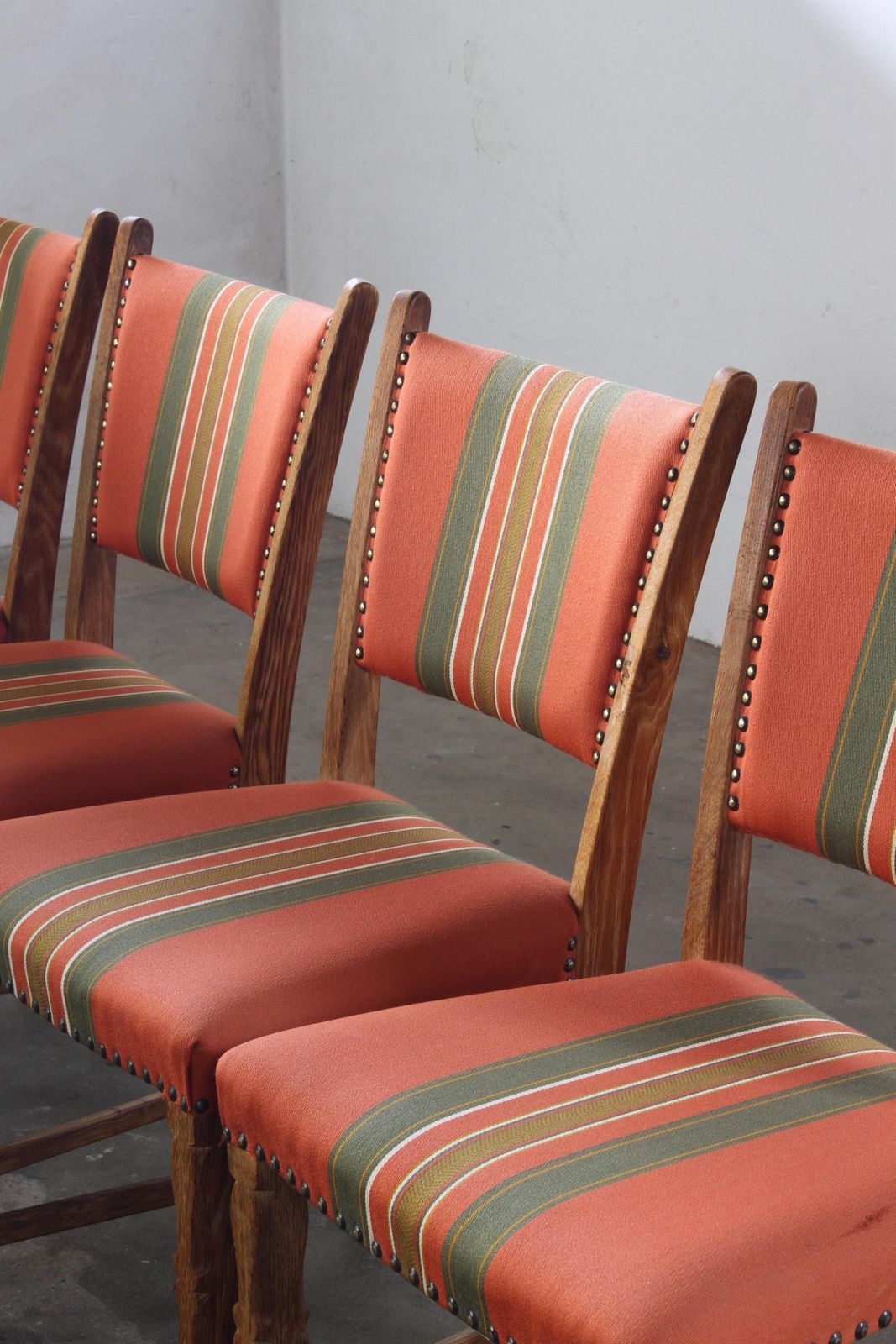 photo for sale Set Of 4 Vintage Danish Oak Dining Chairs, Henning Kjærnulf Style, 1960s
