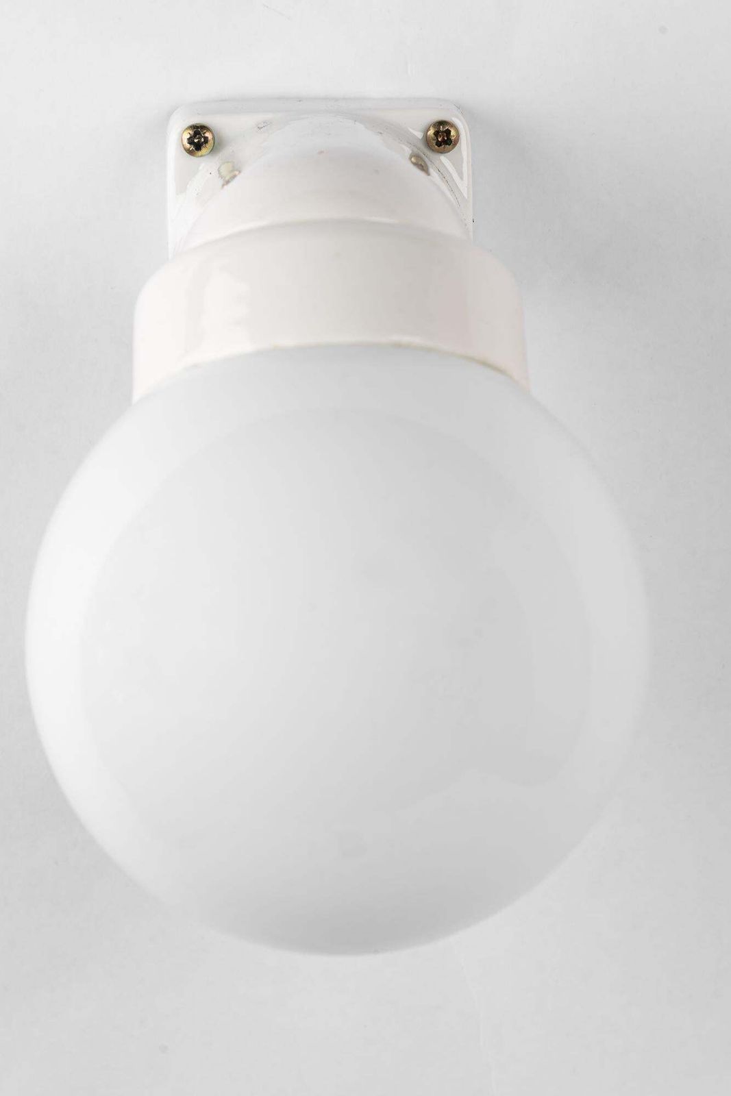 Bauhaus Porcelain Wall Lamp With Opal Glass Shade Germany Around 1920s photo furniture