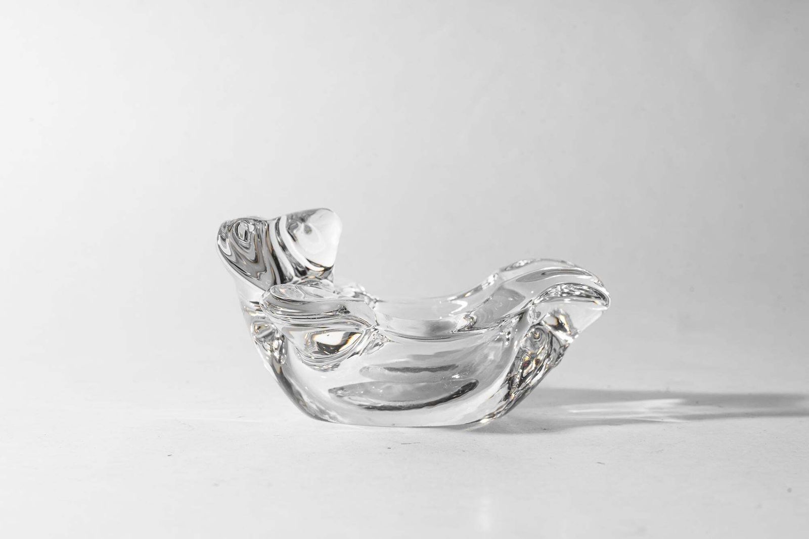 Glass Ashtray In The Shape Of A Lying Bear, Vienna, Around 1970 photo 168.0