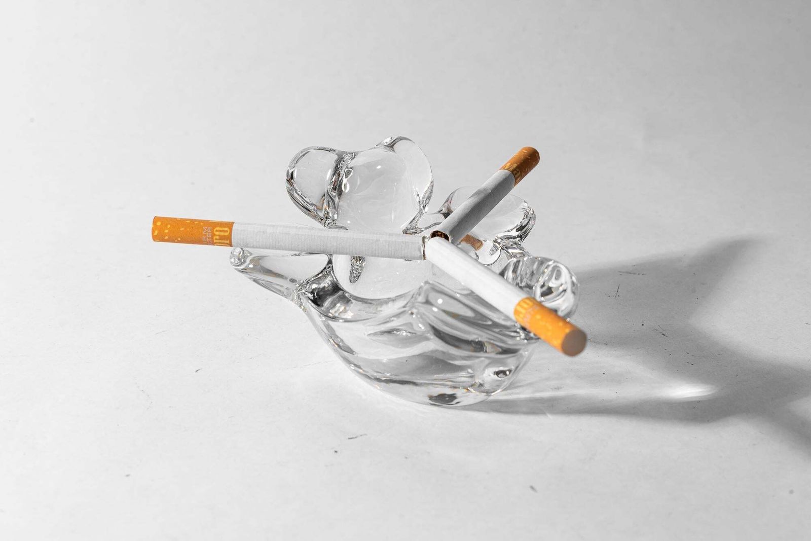 Glass Ashtray In The Shape Of A Lying Bear, Vienna, Around 1970 photo buy