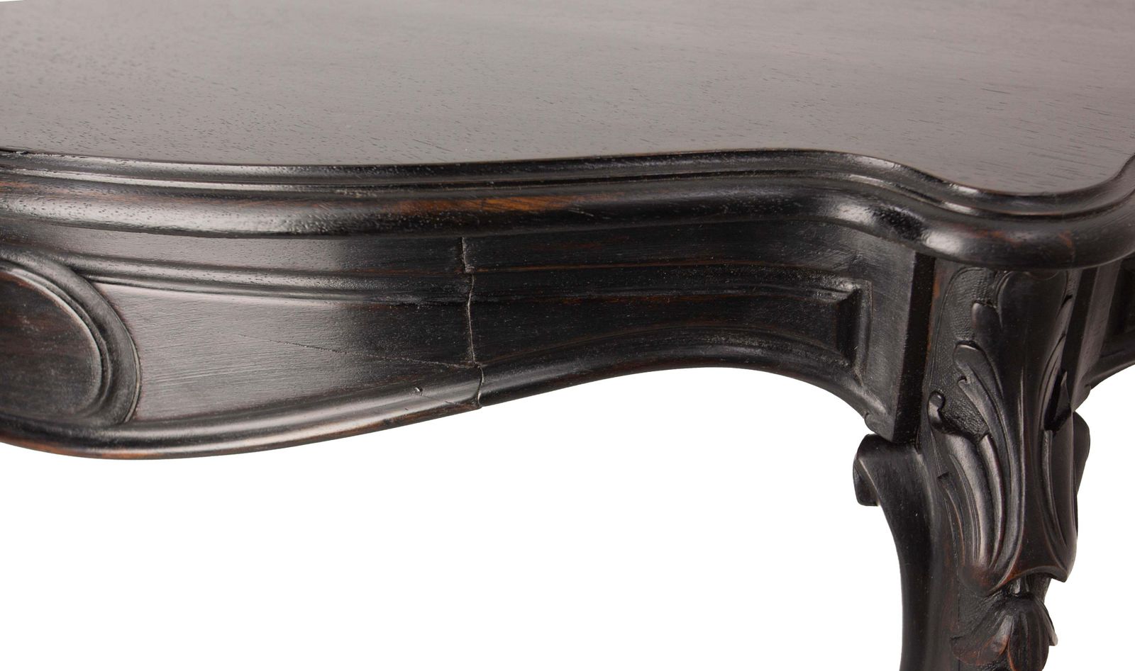 photo furniture Antique French Black Patinated Wood Wall Mounted Entry Hall Console Circa 1880