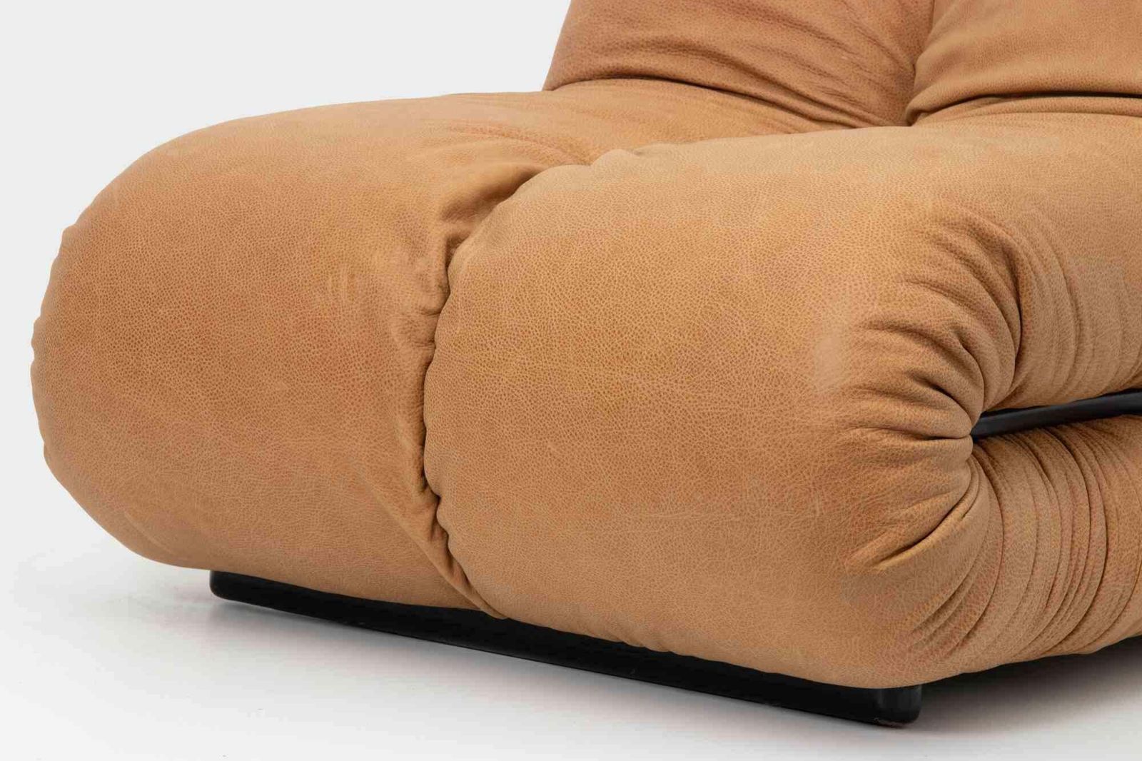 Seat Of 4"Pagrù" Velvet Leather Armchairs By Claudio Vagnoni For P1, 1969 photo Furniture