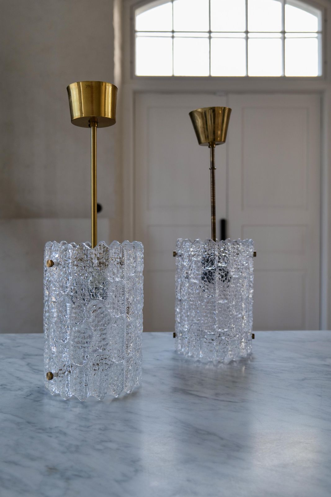 photo furniture Mid Century Modern Pair Of Cylinder Pendants By Carl Fagerlund, 1960s