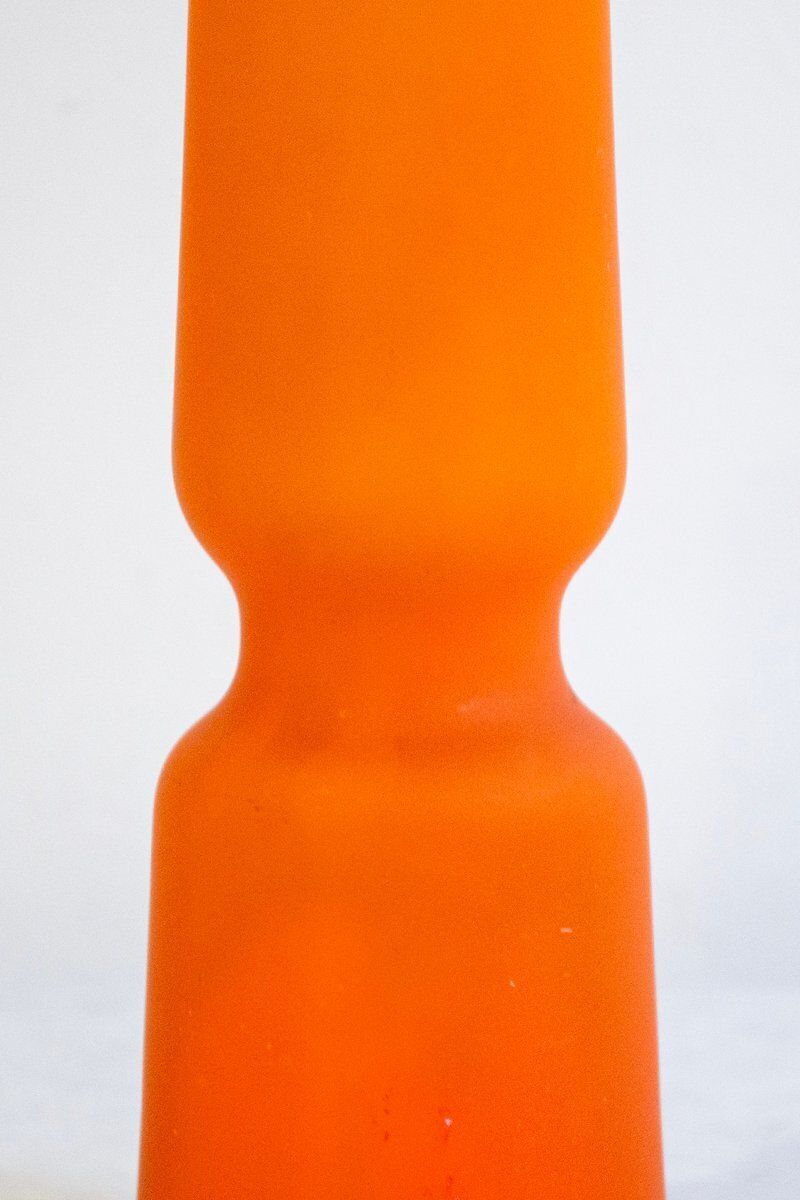 Italian Orange Murano Glass Vase By Carlo Moretti, 1960s photo Home Decor