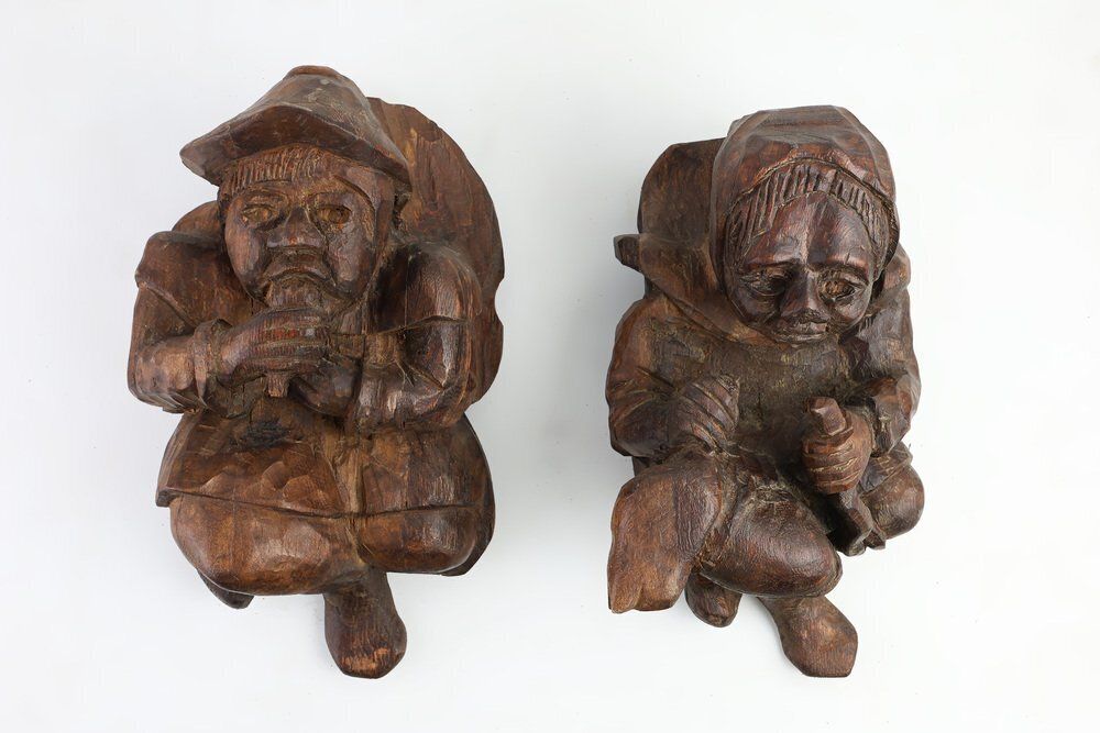 photo for sale Hand Carved Oak Wall Figure Of A Woman, France, 1850s