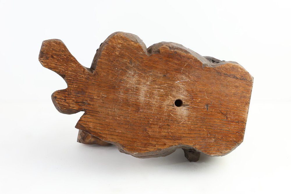 Art Hand Carved Oak Wall Figure Of A Woman, France, 1850s photo