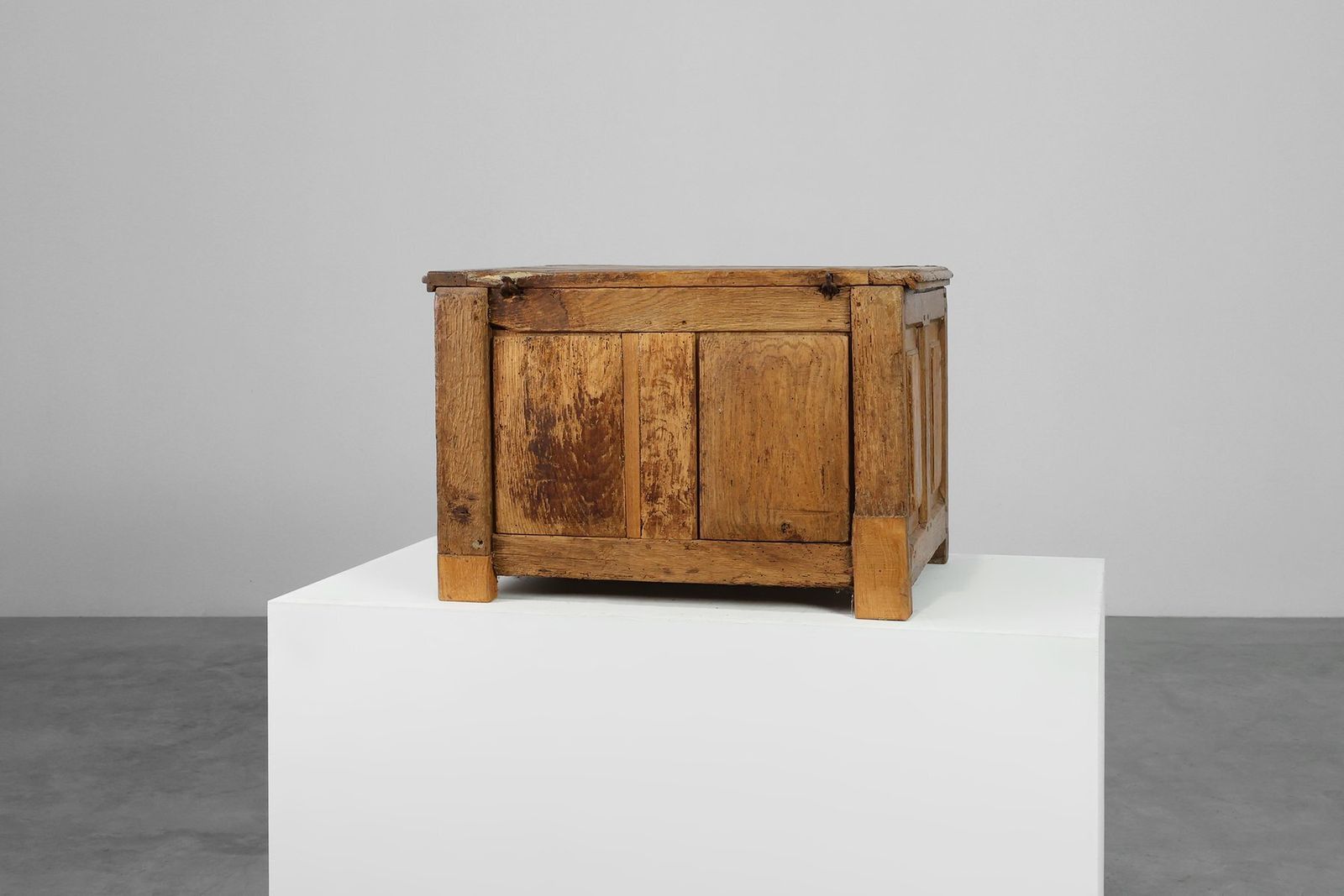 Rustic Oak Paneled Trunk Or Chest, France, 18th Century photo buy