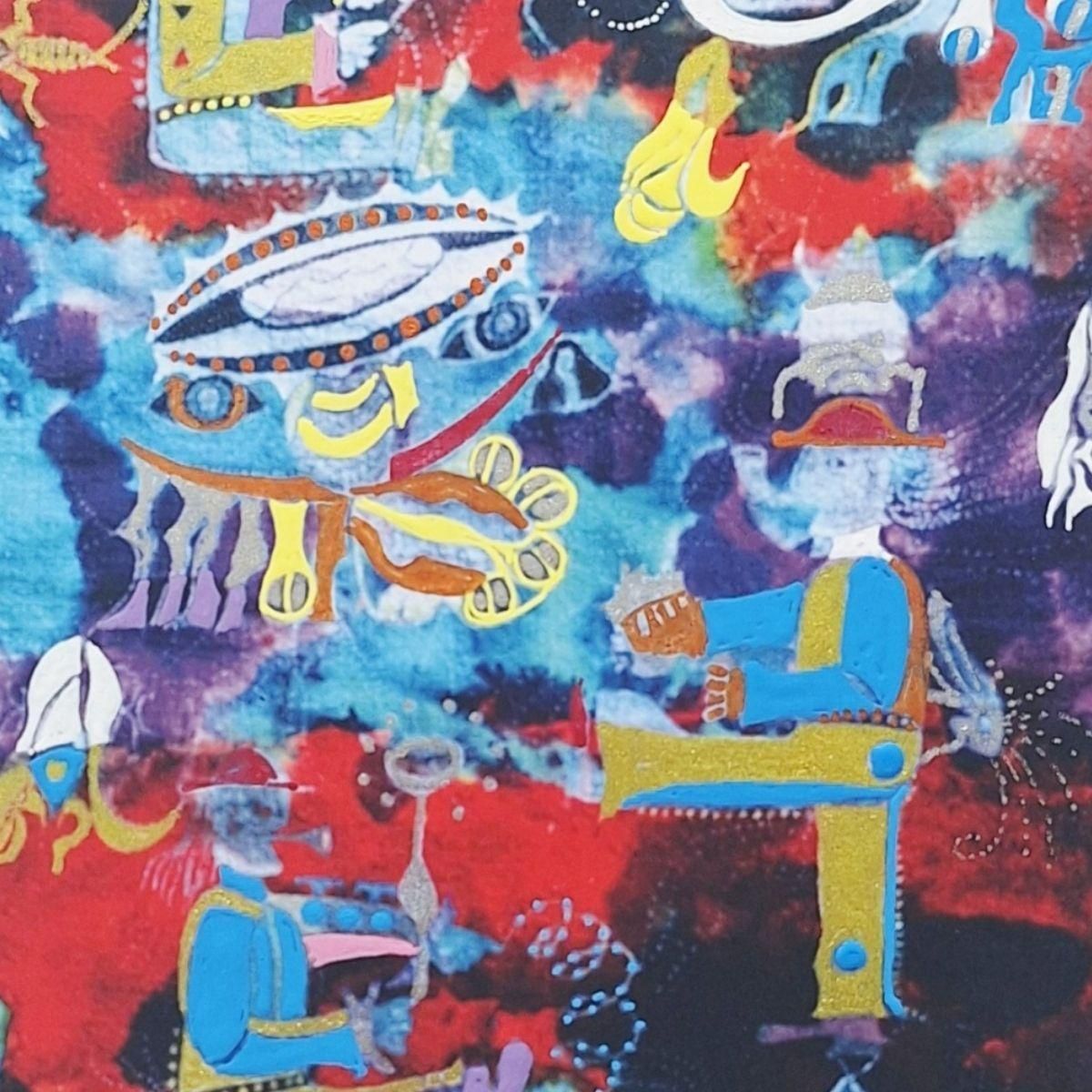Jan Kanty Pawluśkiewiczsitting Dynastically   Vibrant Contemporary Mixed Media Print, Colorful Artwork2026 photo Art