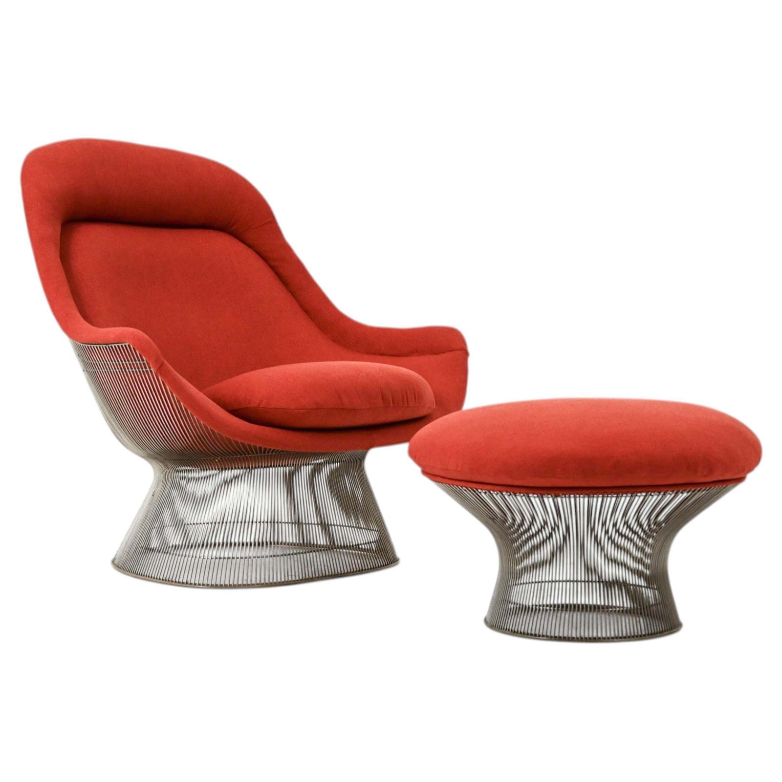 Lounge Chair & Ottoman By Warren Platner For Knoll International, 1960s