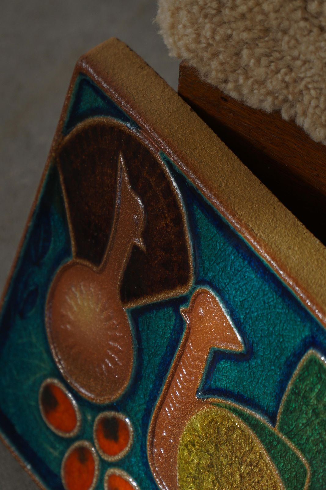 photo furniture Mid 20th Century, Decorative Danish Ceramic Relief, Søholm, 1960s