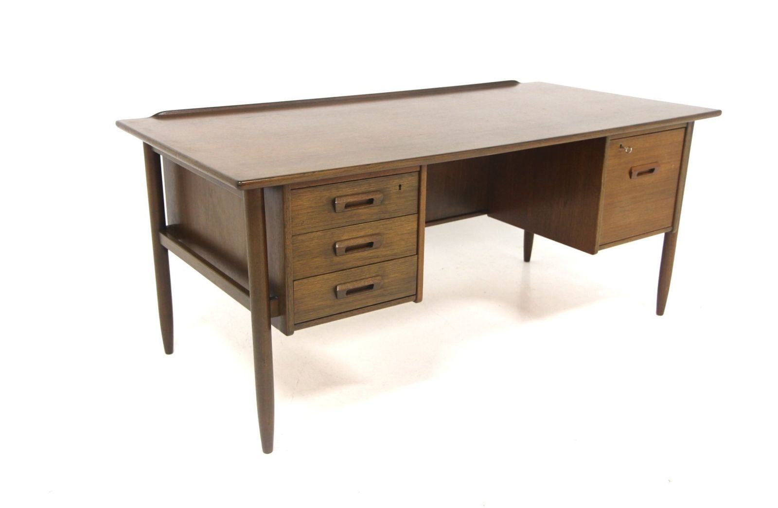 Scandinavian Oak Desk From Lelångs Möbelfabrik, Bengtfors, Sweden, 1960s photo Furniture
