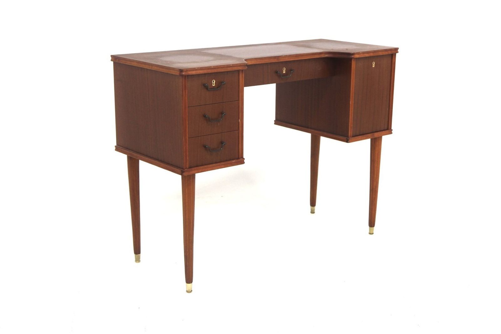 Scandinavian Mahogany Secretary Desk, Sweden, 1950s photo for sale