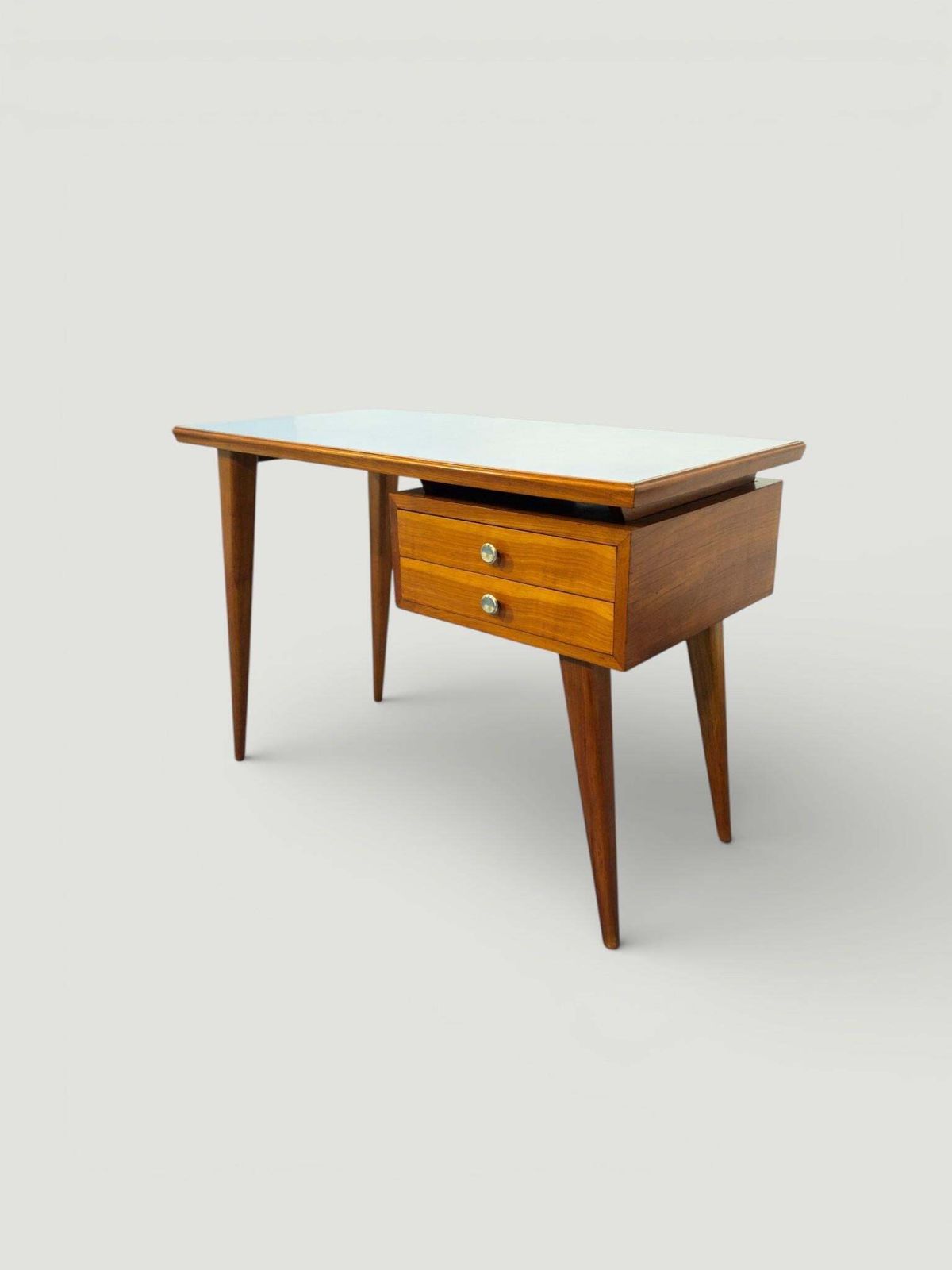 Italian Midcentury Desk And Chair With Suspended Bookcase Giò Ponti Style photo 3340.0