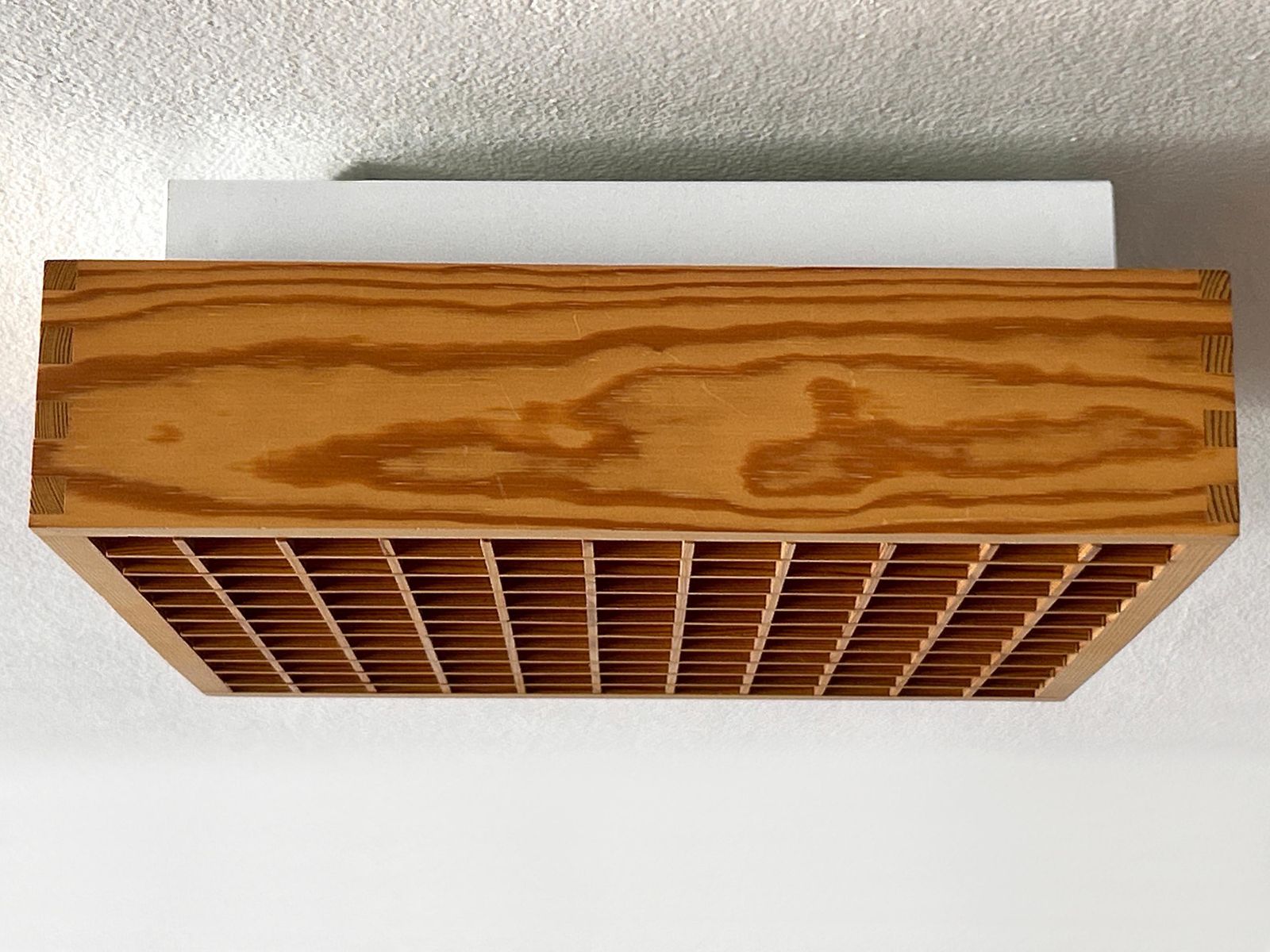 photo furniture Elegant Mid Century Modern Pine Wood Flush Mount Or Ceiling Lamp Sweden 1970s