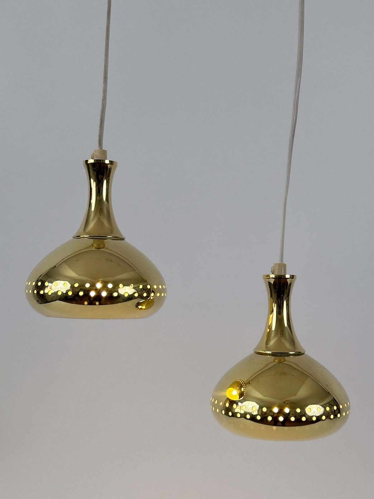 Set Of Two Elegant Pendant Lamps By Hans Agne Jakobsson For Ab Markaryd Sweden photo furniture