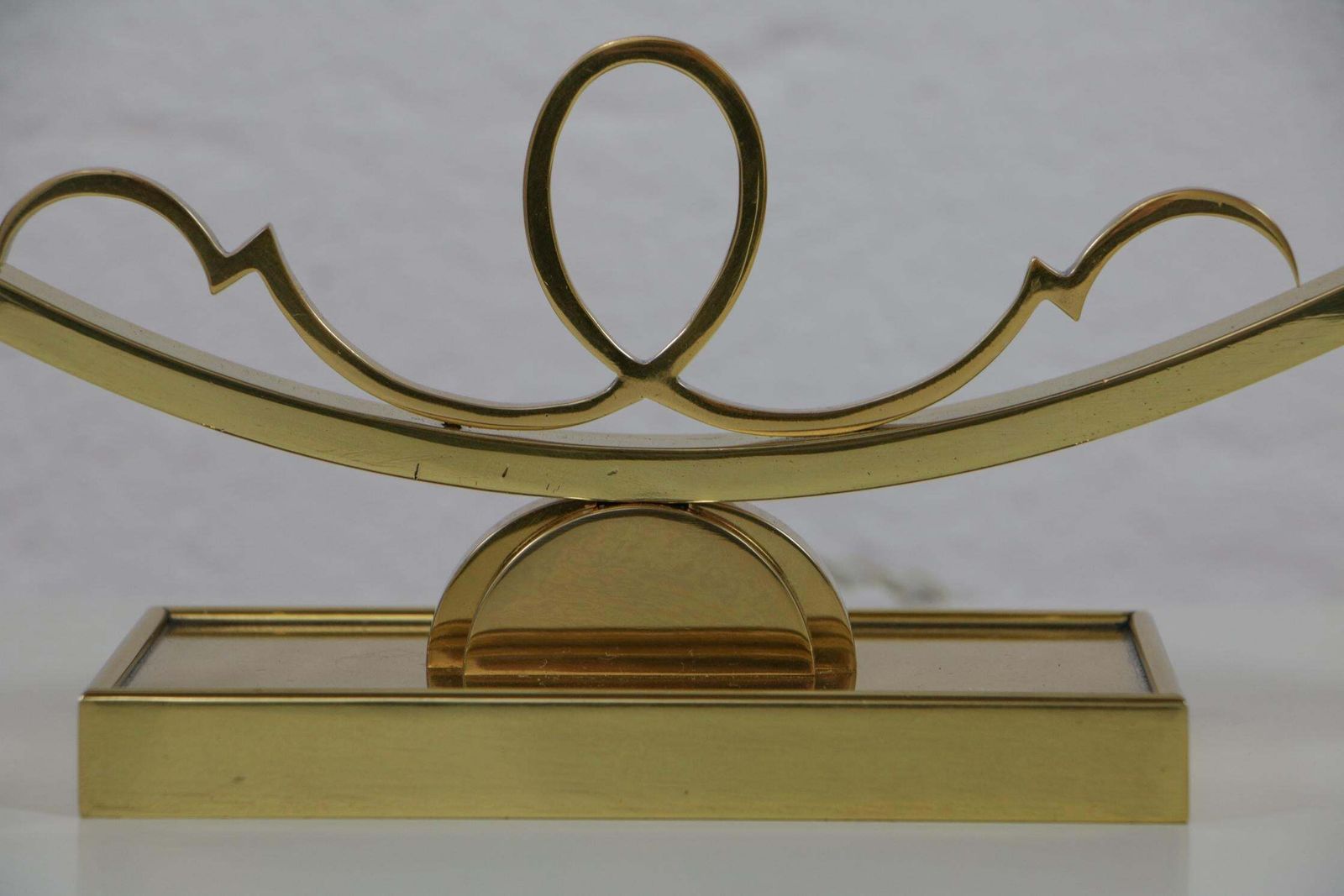 Lighting Art Deco Brass Table Lamps In The Style Of Jules Leleu, France, 1930s photo
