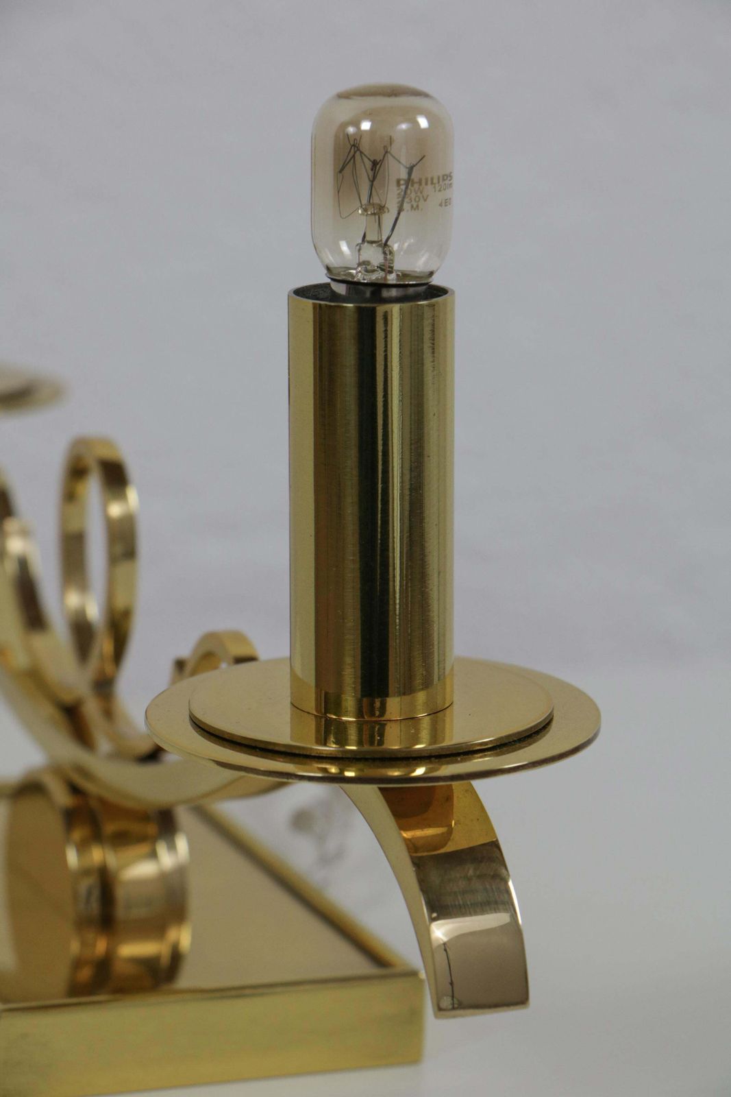 photo buy Art Deco Brass Table Lamps In The Style Of Jules Leleu, France, 1930s