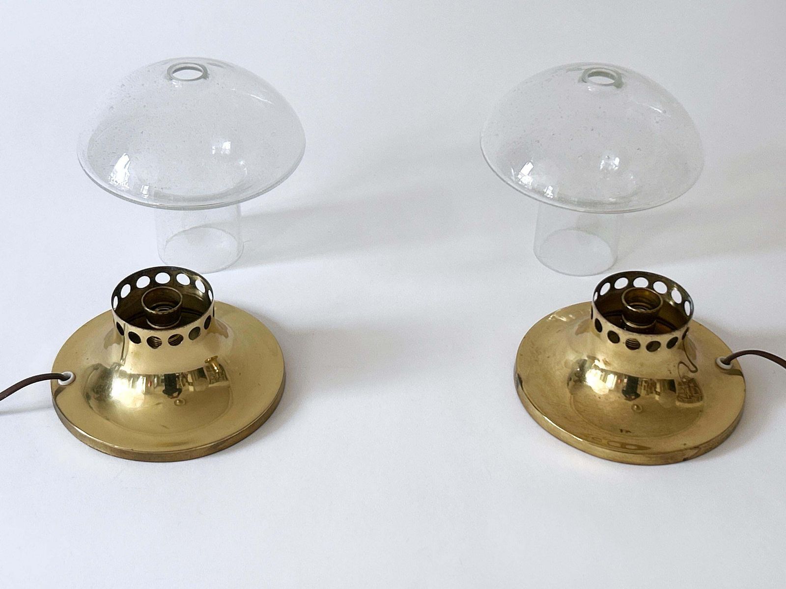 photo vintage Set Of Two Lovely Mid Century Bedside Table Lamps By Falkenbergs Belysning 1950s