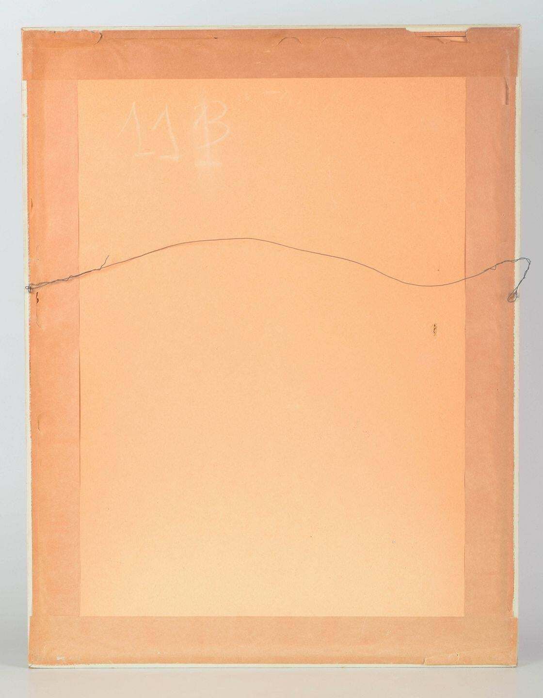 Ivan Jordel, Danish Artist. Crayon On Paper. Portrait, Mid 20th C. photo 418.0