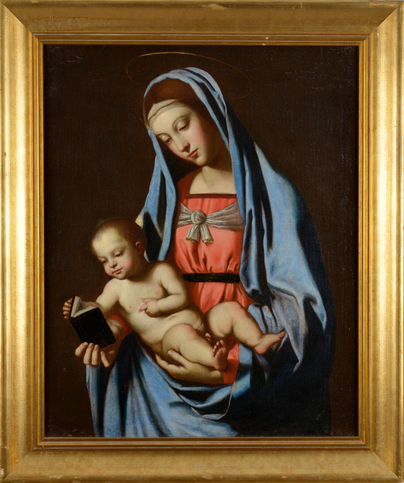 Giovanni Battista Salvi Da Sassoferratomadonna And Child. Oil On Canvas. Mounted On Canvas. 72x58 Cm. Attributed1956 photo Art
