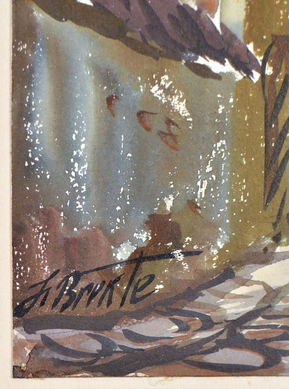 Janis Brekteold Riga. 1956. Watercolor, Paper. 23x15 Cm. Signed1956 photo Art