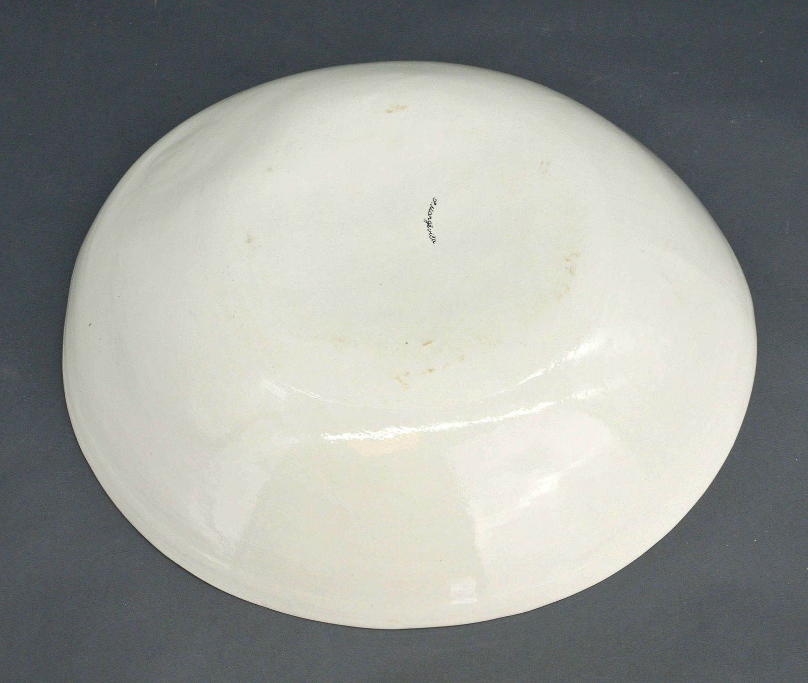 Inese Margevica The Bicycle Fey. Handmade Stoneware Bowl. H 7.5 Cm; D 36 Cm21st Century photo 703.0