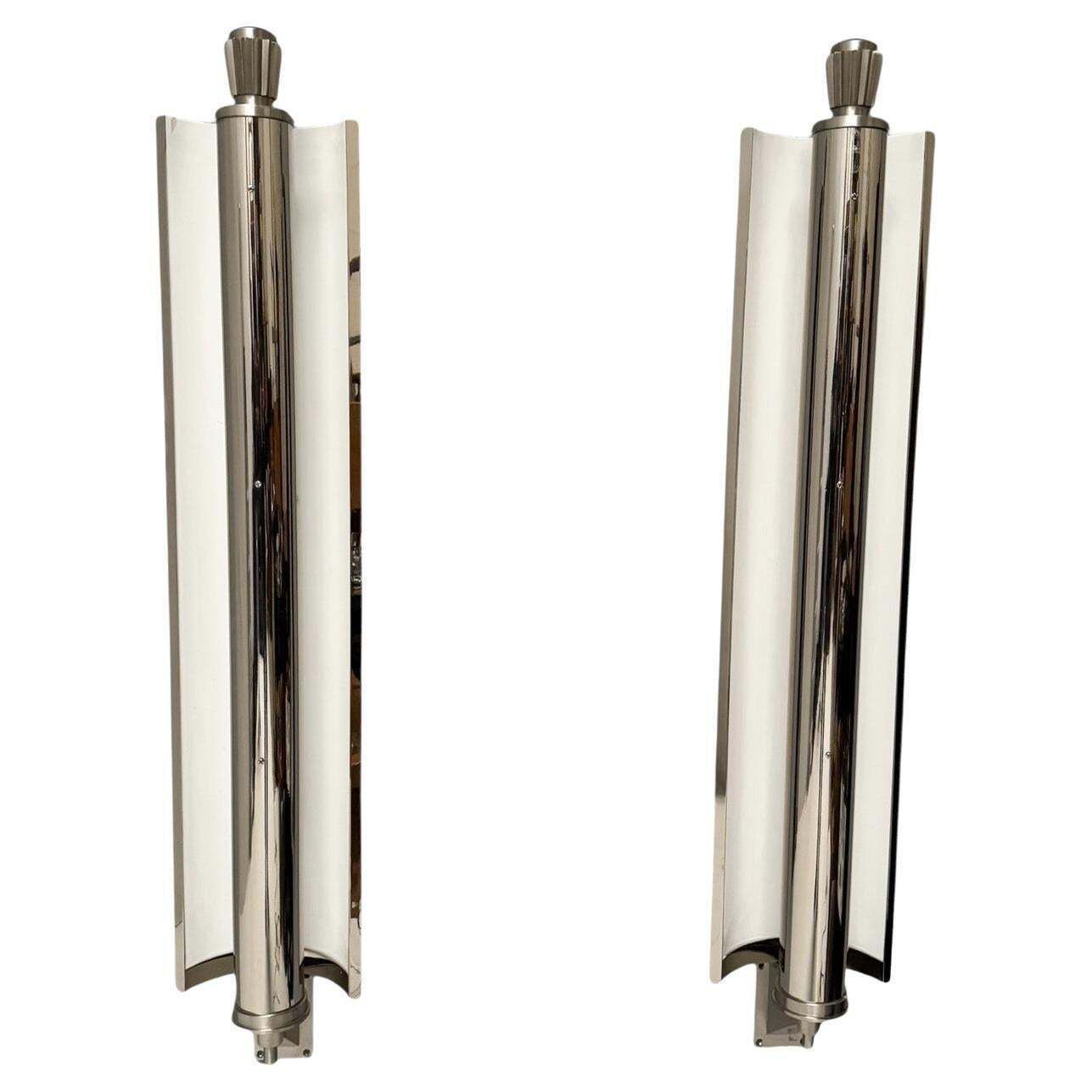 Art Deco Extra Large Pair Of Wall Lights Or Sconces France, 1930s