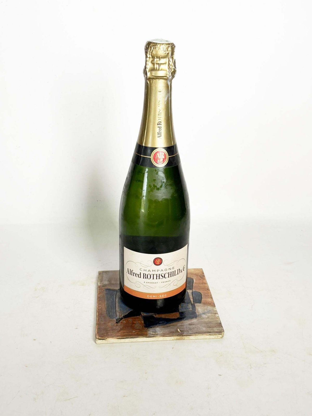 Set Of 3 Ceramic Bottle Coasters, France, 1960 photo Home Decor