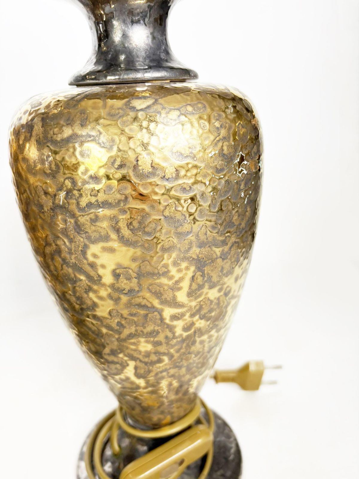 Pair Of Gilded Metal Lamps, France, 1980 photo vinterior