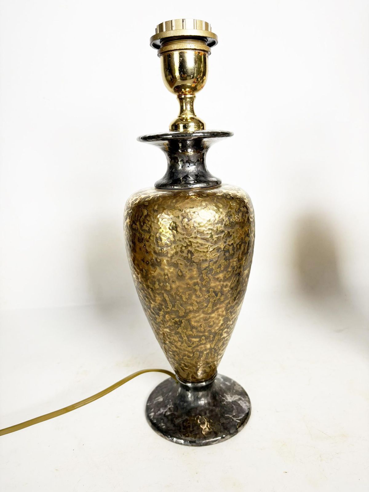 Pair Of Gilded Metal Lamps, France, 1980 photo buy