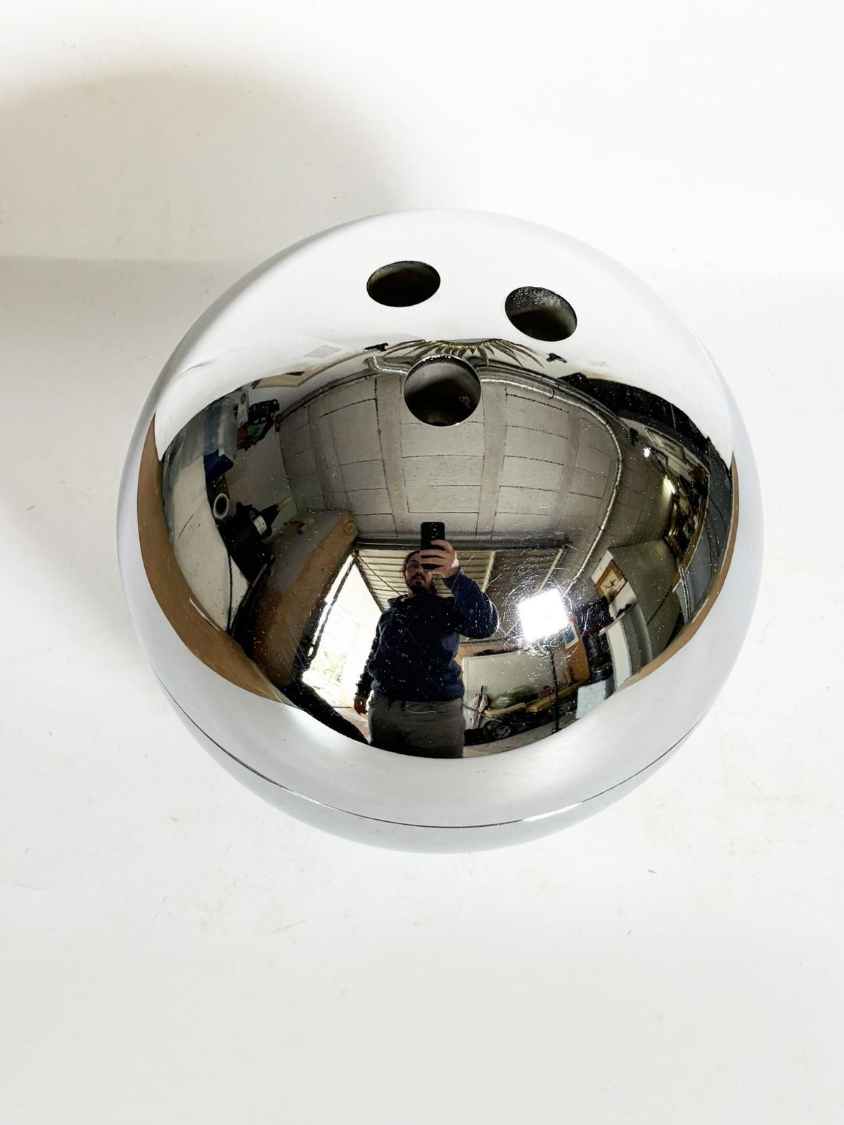 Ice Bucket In Chrome In The Shape Of A Bowling Ball, France, 1970 photo furniture