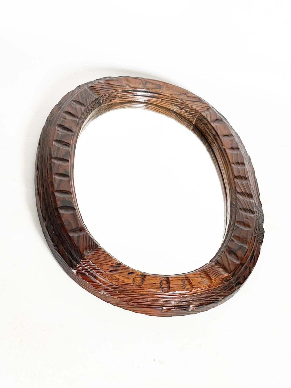 photo for sale Wooden Chalet Mirror, Dark Brown, France, 1960