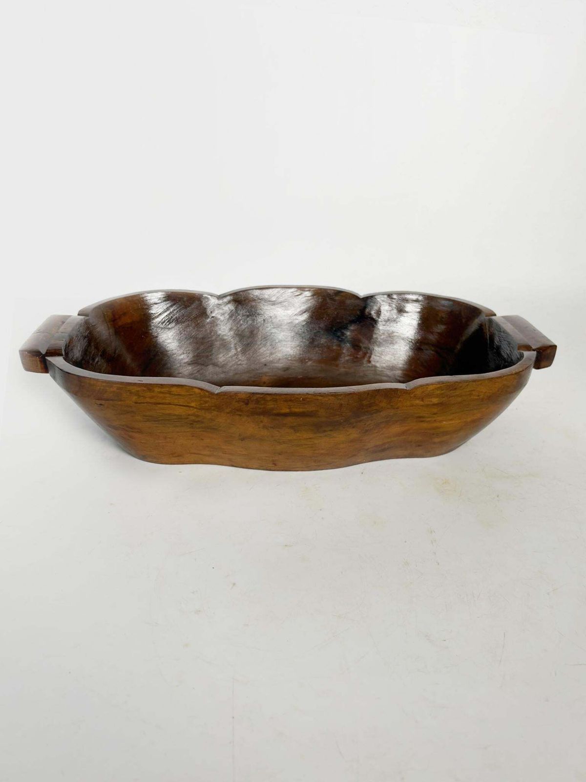 Wooden Fruit Basket, Beautiful Antique Patina, France, 1960 photo buy