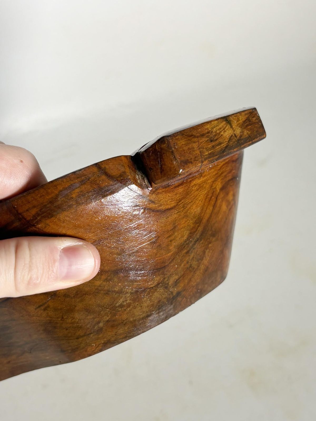 photo for sale Wooden Fruit Basket, Beautiful Antique Patina, France, 1960