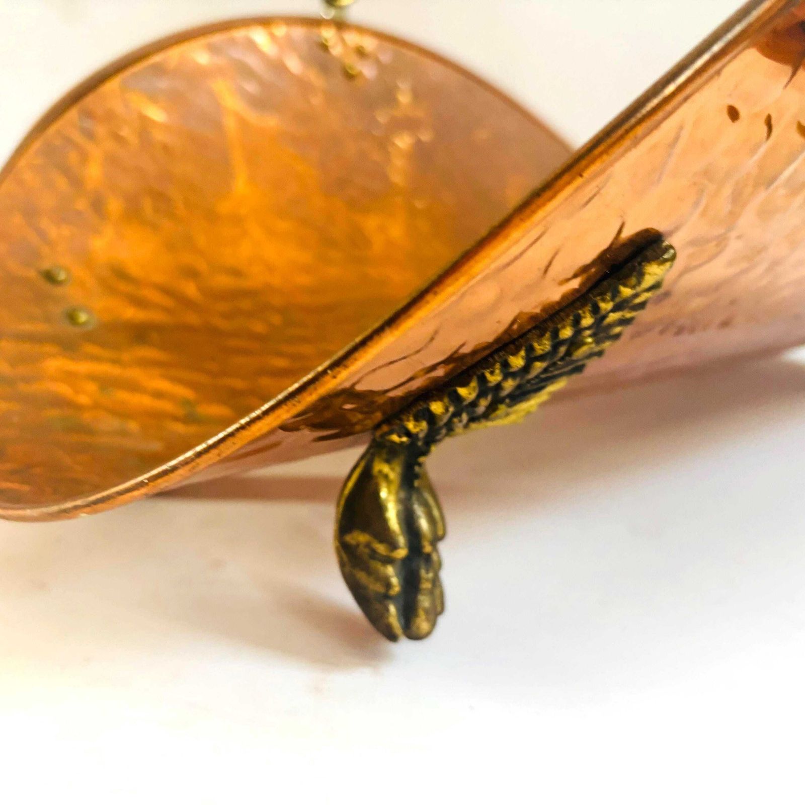 Rare Antique Century English Hammered Copper & Brass Log Layer With Hallmark, C.1870 photo furniture