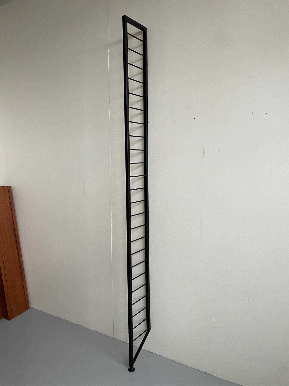 200 X 20cm Staples Black Ladderax Ladder Thin Tall Lean To One Foot (07a)