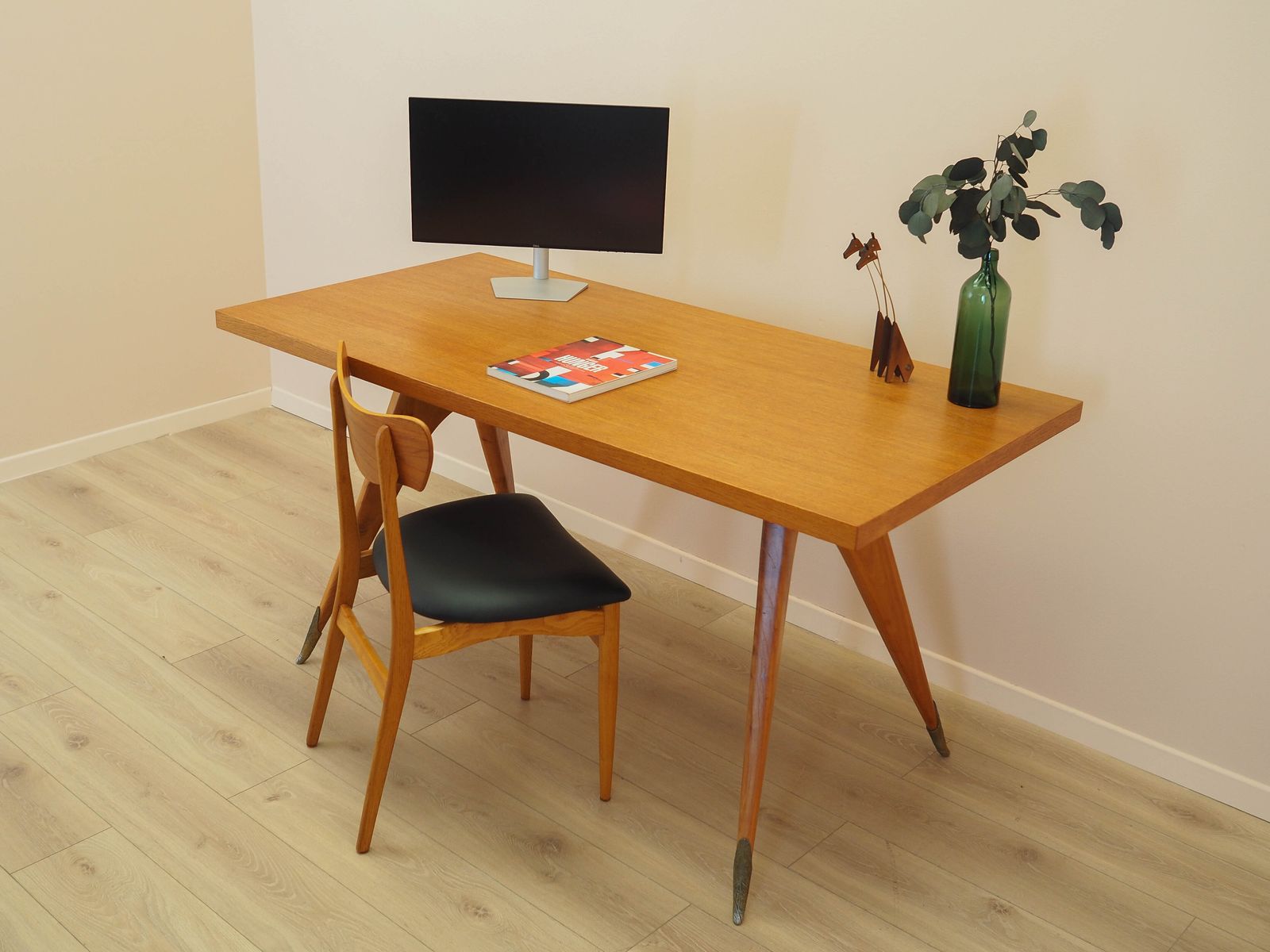 Oak Desk, Italian Design, 1970s, Manufactured In Italy photo 1549.0