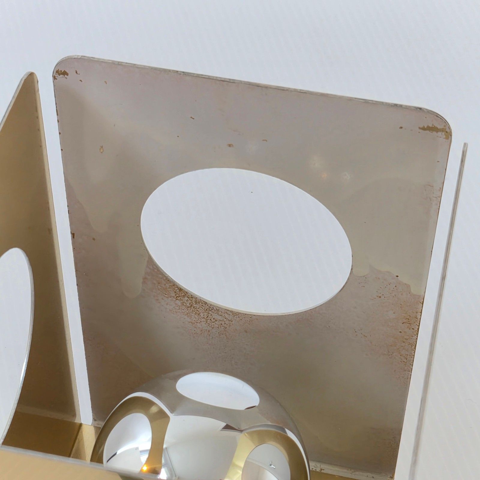 Vintage 1960s Gold Metal Table Lamp 60s Space Age 1960s 60s photo buy