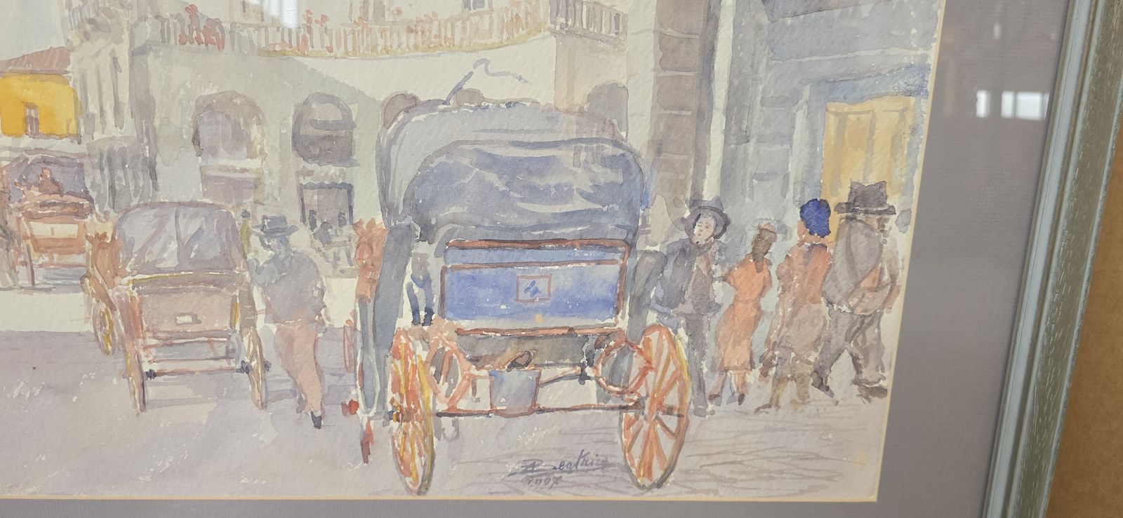 Acquerello Originale Alfredo Beatrice   Veduta Storica Caserta/Napoli photo Art