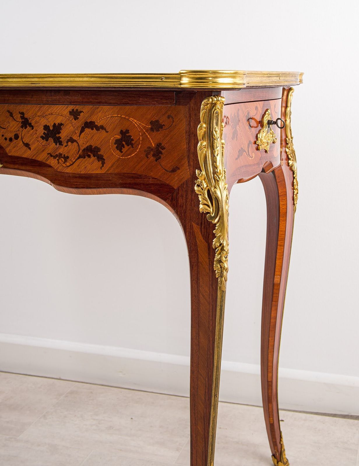 Antique French Marquetry Writing Table By Durand Paris Ormolu Mounts C1880 photo Furniture