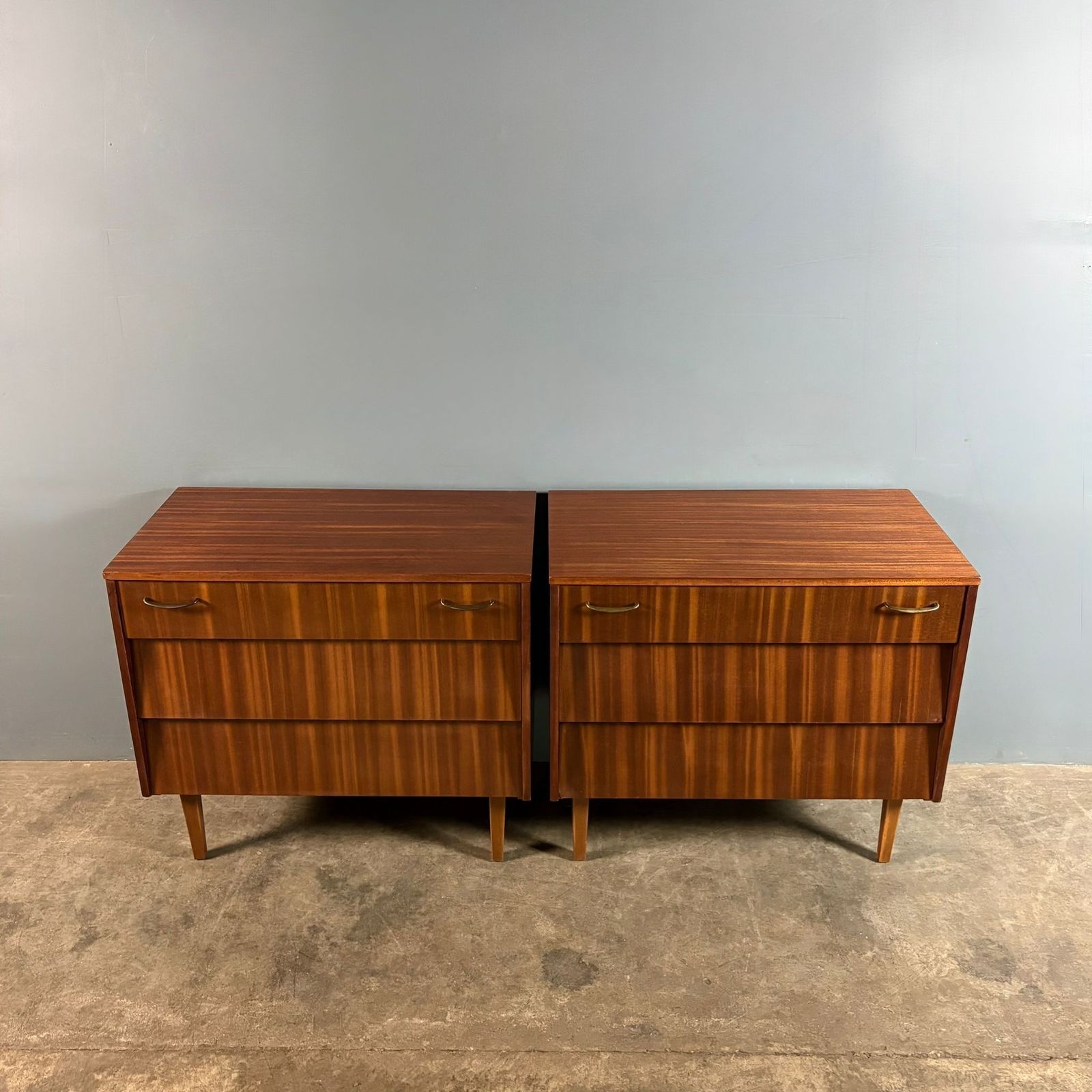 Teak Avalon Yatton Waterfall Chest Of Drawers Mid Century Retro Mcm photo 295.0